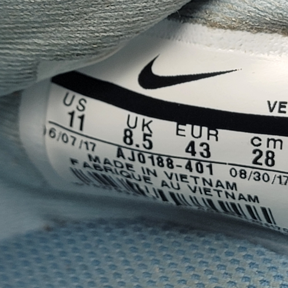 Nike Zoom Strike Women's Light Blue and Gray Athletic Shoes SIZE 11 #1548 - Picture 6 of 7